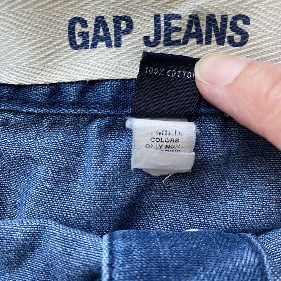 Vintage Gap Jeans Denim Skirt Womens Button Front Pockets Knee Length Size 2 - Picture 7 of 8